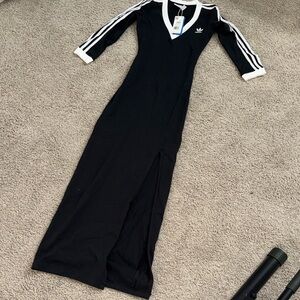 XXS /2xs Adidas Black Maxi Dress NWT